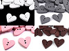 Wooden Decorative Button Heart