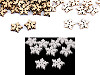 Dřevěný dekorační knoflík vločka
