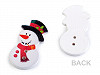 Wooden Decorative Button Snowman