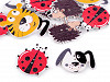 Drevený dekoračný gombík zvieratká - pes, ježko, lienka, tyger