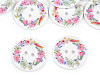 Button with Flowers size 48'
