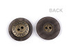 Button with brass center size 44', 54'