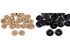 Imitation Wood Button size 32', 40', 44'