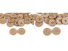 Bottone imitazione legno, dimensioni: 32', 40', 44'