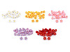 Boutons/Perles Fleurs en plastique, Ø 11 mm