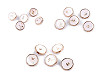 Bottone in metallo AB perla, in resina, dimensioni: 24'; 32'; 36'