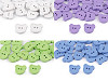 Kinderknopf Teddybär mit Anschrift „smile“, Größe 30"