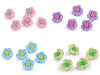 Bouton 3D Imitation fleur en crochet, taille 28'