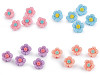 Bouton 3D Imitation fleur en crochet, taille 28'