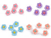 Bouton 3D Imitation fleur en crochet, taille 28'