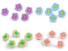 Bouton 3D Imitation fleur en crochet, taille 28'