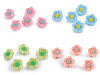 Bouton 3D Imitation fleur en crochet, taille 28'