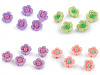 Bouton 3D Imitation fleur en crochet, taille 28'