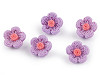 Bouton 3D Imitation fleur en crochet, taille 28'