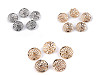 Metal button size 28', 34' with bow tie and rhinestones
