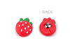 Knopf 3D-Erdbeere, Größe 34"