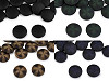 Bouton pour manteaux et vestes - effet velours, tailles 34', 40', 48'