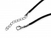 Imitation Leather Necklace Cord with Extension Chain & Clasp 0.3x45 cm