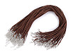 Cordoncino per collana, in similpelle, con chiusura, dimensioni: 0,3 x 45 cm