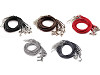 Cordon de collier tressé avec fermoir mousqueton, longueur 45 cm