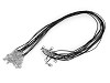 Cordon de collier torsadé avec fermoir mousqueton, longueur 45 cm