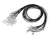 Cordon de collier torsadé avec fermoir mousqueton, longueur 45 cm