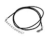Cordon de collier torsadé avec fermoir mousqueton, longueur 45 cm