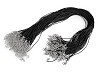 Cordoncino da collana ritorto, con chiusura a moschettone, lunghezza: 45 cm