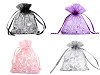 Sacchetto regalo, in organza, dimensioni: 9 x 11 cm