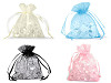 Sacchetto regalo, in organza, dimensioni: 9 x 11 cm
