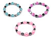 Elastic bracelet of plastic round beads