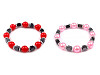 Elastic bracelet of plastic round beads