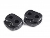 Small 2-hole Cord Lock Stopper Toggles 15x15 mm