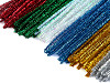 Fuzzy Chenille Wire Sticks with lurex Ø6 mm, length 30 cm