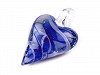 Glass Pendant Heart 30x45 mm