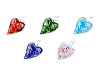 Glass Pendant Heart 30x45 mm