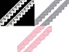 Bobine de liseré de dentelle en coton, largeur 15 mm