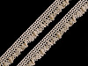 bavlnená čipka / volánik šírka 15 mm paličkovaná elastická