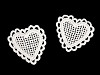 Textil aplikáció / felvarrható csipke szív