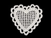 Textil aplikáció / felvarrható csipke szív