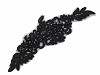 Lace Yoke Applique 6.8x19.5 cm with Sequins and Faux Pearls