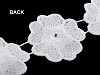 Spitze/Borte Blüte mit Perle Breite 40 mm