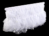 Taśma z falbanką tiulową szerokość 75 mm z perełkami 