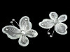 Motýl s kamínky / brož 5x5,5 cm