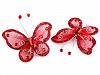 Empiècement Papillon, 5 x 5,5 cm, avec épingle à nourrice