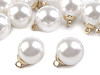 Faux Pearl Bead / Button with Loop Ø20 mm