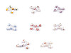 Perles en porcelaine à fleurs, Ø 8 mm