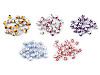 Porcelain Beads with Flowers Ø8 mm