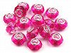 Plastic Charm Beads Faceted 14.5x9 mm; translucent
