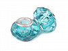 Plastic Charm Beads Faceted 14.5x9 mm; translucent